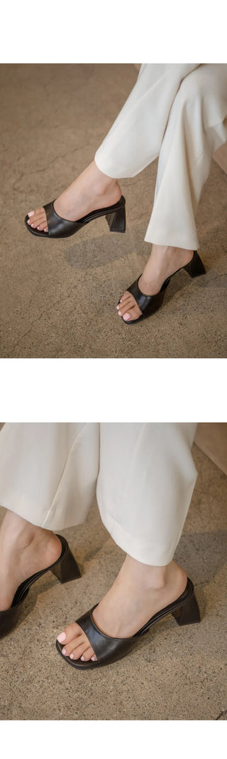 Levond Patent Mule Slippers 6cm