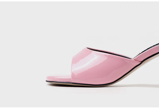 Levond Patent Mule Slippers 6cm
