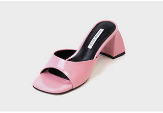 Levond Patent Mule Slippers 6cm