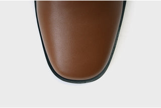 Neire Cowhide Basic Long Boots 4cm