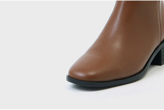 Neire Cowhide Basic Long Boots 4cm