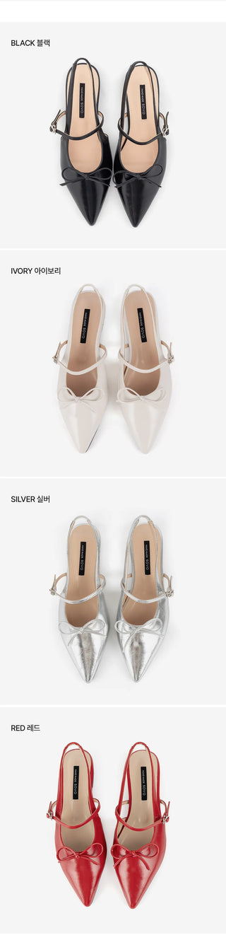 Lients Ribbon Flat Slingback 1cm