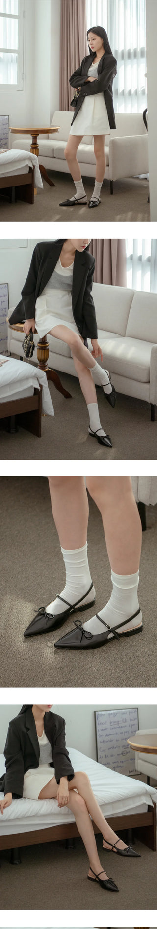 Lients Ribbon Flat Slingback 1cm
