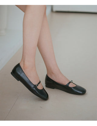 Jekyloo Basic Mary Jane Flat Shoes 1cm