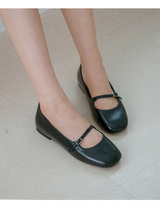 Jekyloo Basic Mary Jane Flat Shoes 1cm