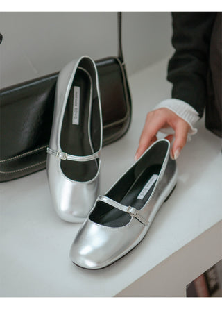 Jekyloo Basic Mary Jane Flat Shoes 1cm