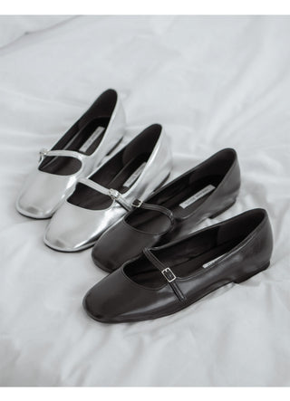 Jekyloo Basic Mary Jane Flat Shoes 1cm