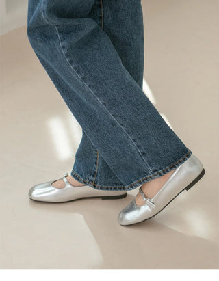 Jekyloo Basic Mary Jane Flat Shoes 1cm