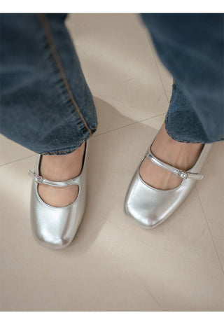 Jekyloo Basic Mary Jane Flat Shoes 1cm