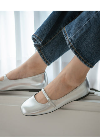 Jekyloo Basic Mary Jane Flat Shoes 1cm