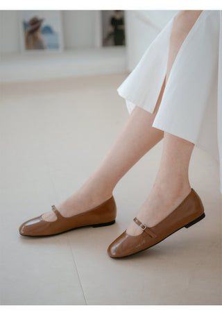 Jekyloo Basic Mary Jane Flat Shoes 1cm