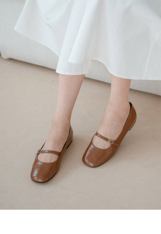 Jekyloo Basic Mary Jane Flat Shoes 1cm