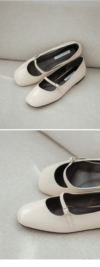 Jekyloo Basic Mary Jane Flat Shoes 1cm