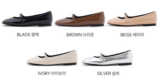 Jekyloo Basic Mary Jane Flat Shoes 1cm