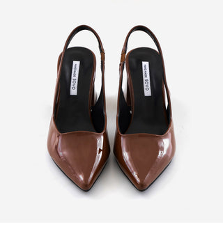 Pelinz Enamel Mid-heel Slingback 5cm 7cm