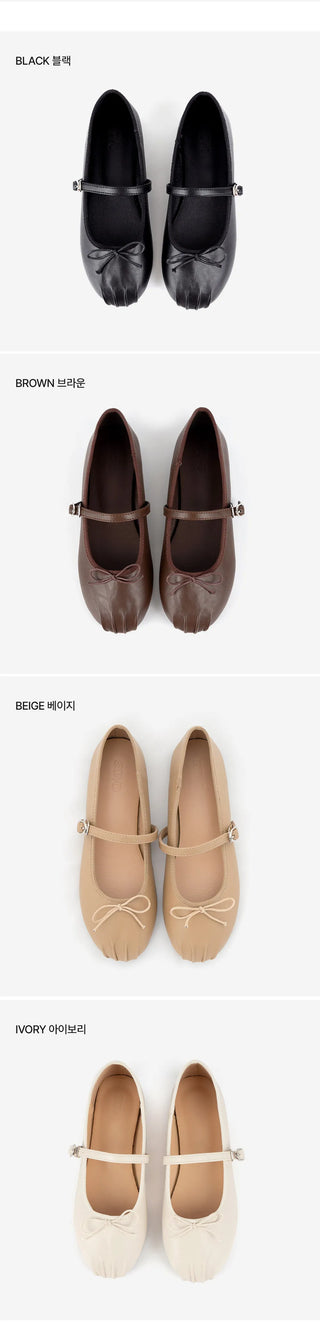 Rosér Mary Jane Ballet Flat Shoes 1cm