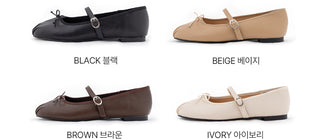 Rosér Mary Jane Ballet Flat Shoes 1cm
