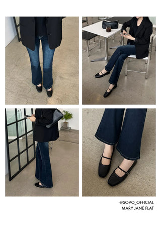 Molly Mary Jane Flat Shoes 1cm