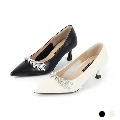 Ruzelly Cubic Cowhide Basic Pumps 6cm