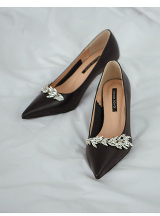 Ruzelly Cubic Cowhide Basic Pumps 6cm