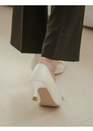 Ruzelly Cubic Cowhide Basic Pumps 6cm