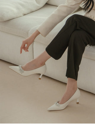 Ruzelly Cubic Cowhide Basic Pumps 6cm