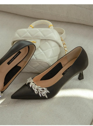 Ruzelly Cubic Cowhide Basic Pumps 6cm