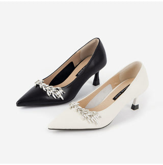 Ruzelly Cubic Cowhide Basic Pumps 6cm