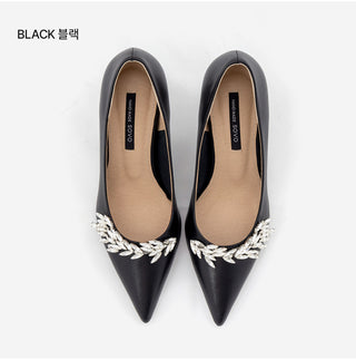 Ruzelly Cubic Cowhide Basic Pumps 6cm