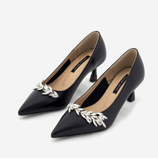 Ruzelly Cubic Cowhide Basic Pumps 6cm