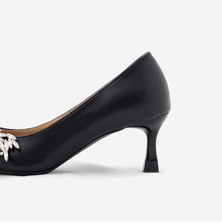 Ruzelly Cubic Cowhide Basic Pumps 6cm