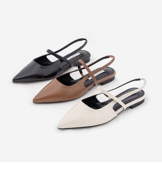 Veind Stiletto Mary Jane Slingback Flat Shoes 1cm