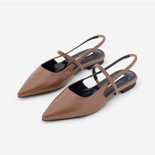 Veind Stiletto Mary Jane Slingback Flat Shoes 1cm