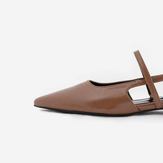 Veind Stiletto Mary Jane Slingback Flat Shoes 1cm