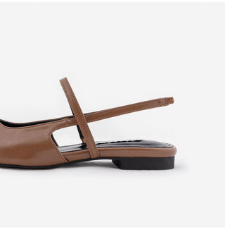 Veind Stiletto Mary Jane Slingback Flat Shoes 1cm