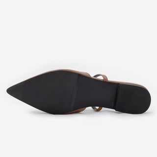 Veind Stiletto Mary Jane Slingback Flat Shoes 1cm