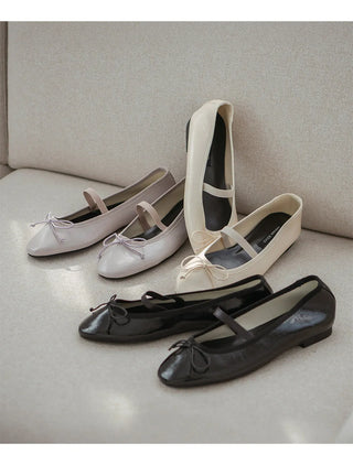Monzure Ribbon Mary Jane Flat Shoes 1cm