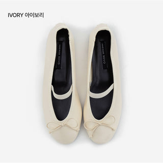 Monzure Ribbon Mary Jane Flat Shoes 1cm