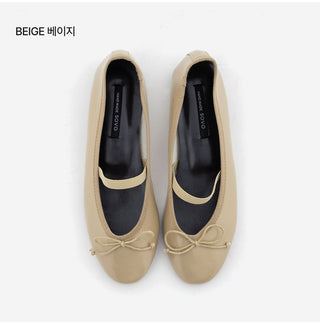 Monzure Ribbon Mary Jane Flat Shoes 1cm