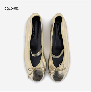 Monzure Ribbon Mary Jane Flat Shoes 1cm