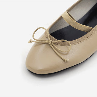Monzure Ribbon Mary Jane Flat Shoes 1cm