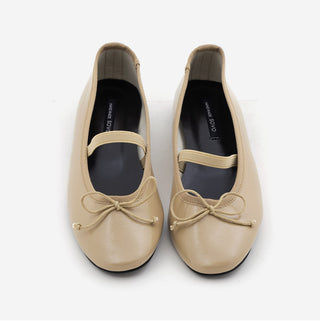 Monzure Ribbon Mary Jane Flat Shoes 1cm