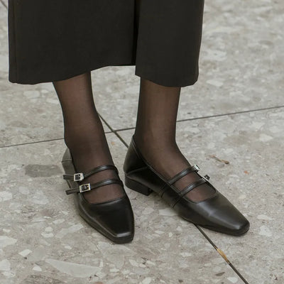 Frampt Double Strap Flats 2cm