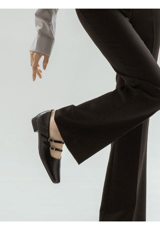 Frampt Double Strap Flats 2cm