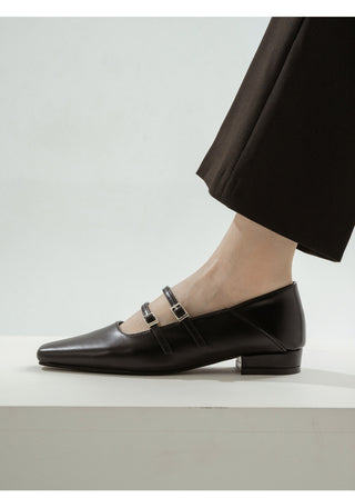 Frampt Double Strap Flats 2cm