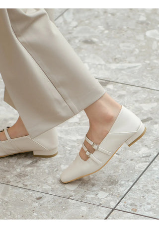 Frampt Double Strap Flats 2cm