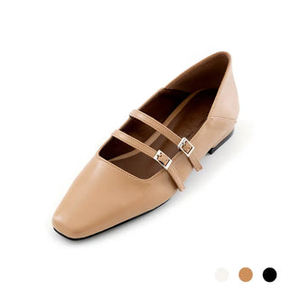 Frampt Double Strap Flats 2cm