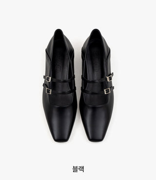 Frampt Double Strap Flats 2cm