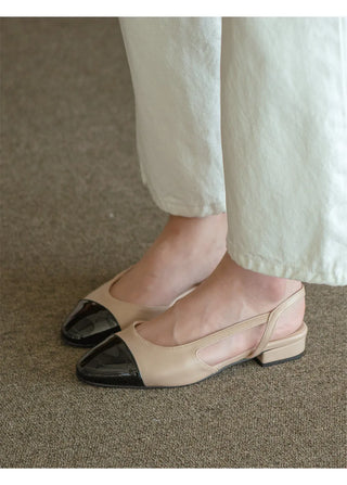 Clippin Cap-toe Combination Flats 2cm Slingback