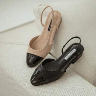 Clippin Cap-toe Combination Flats 2cm Slingback